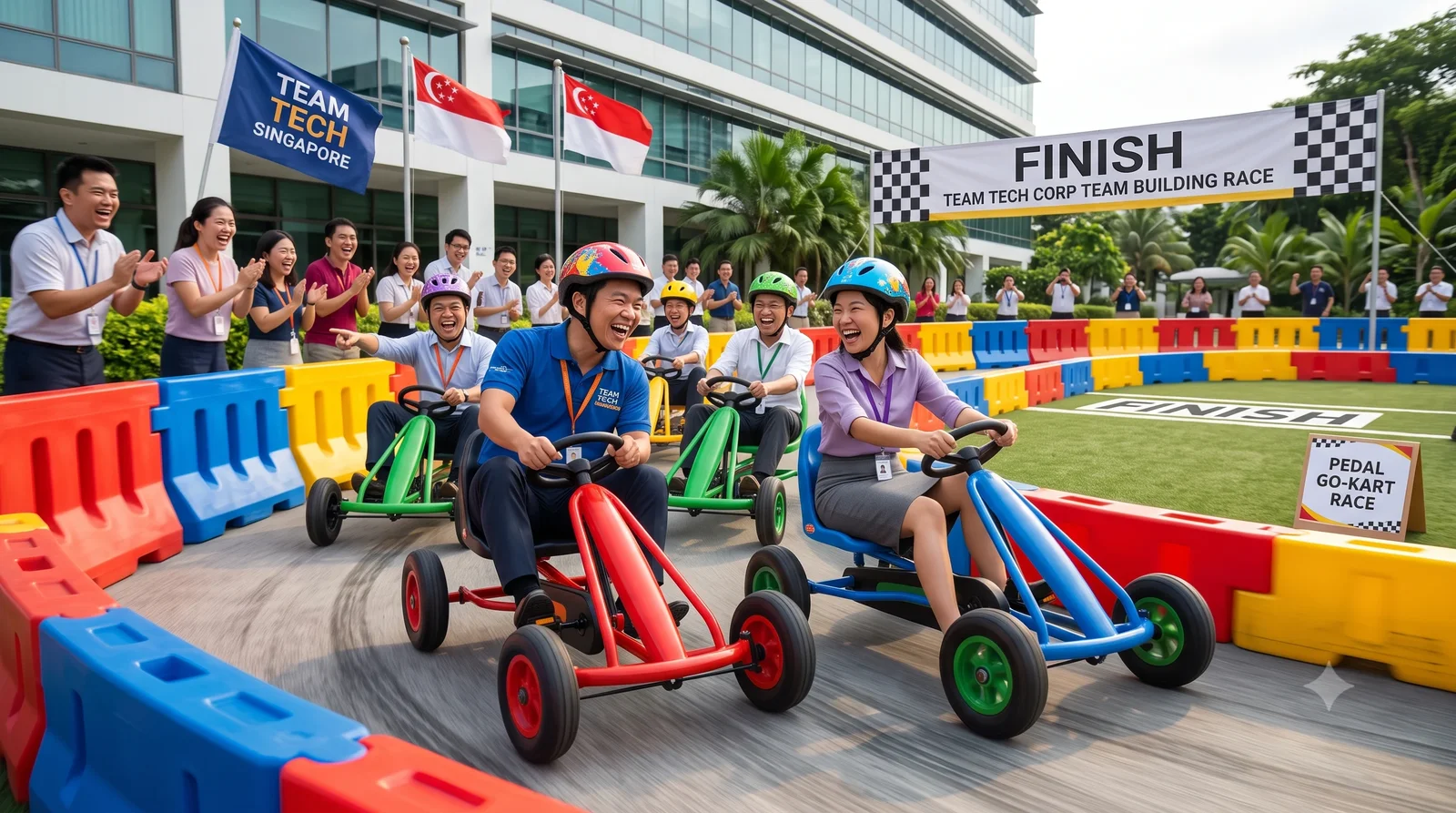 Pedal go-kart corporate team challenge Singapore