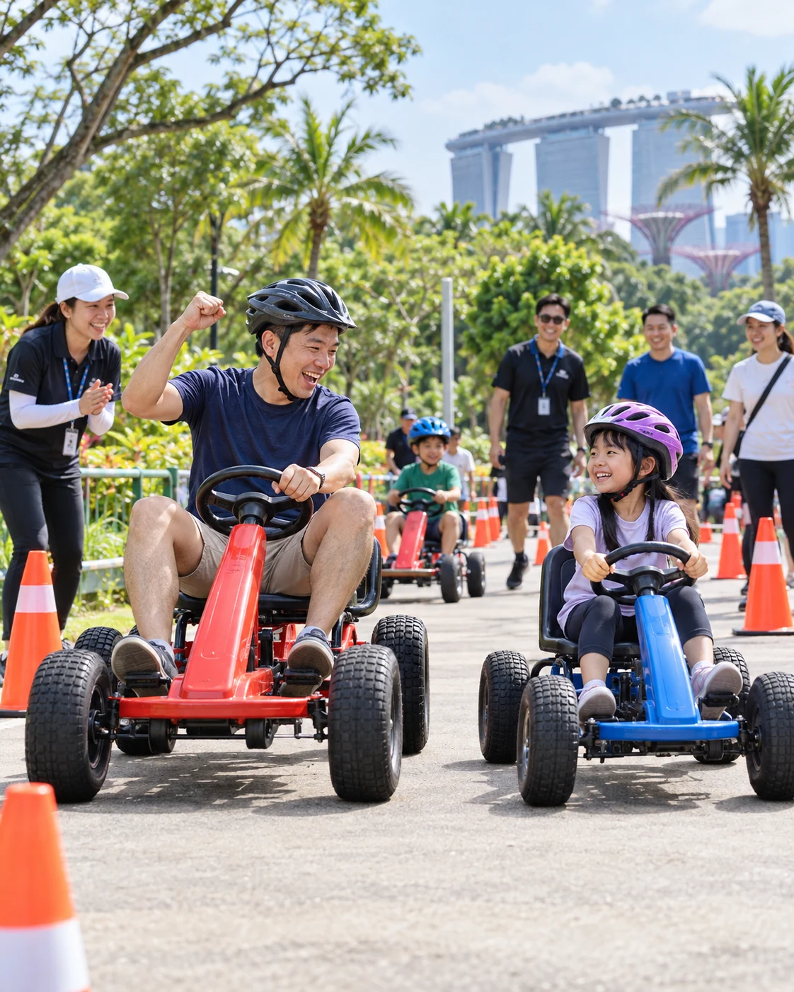 Illustration of a pedal go-kart corporate family day